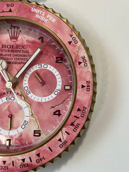Orologio Day Pink Wave Custom da muro