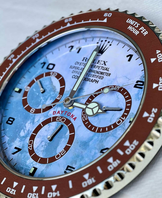 Orologio Day Blue Marble Custom da Parete