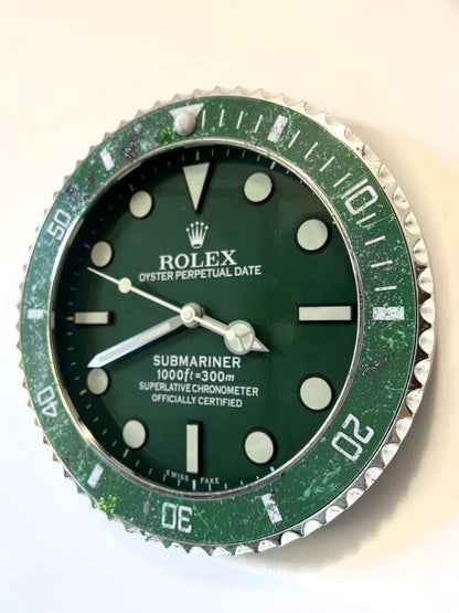 Orologio Submariner Classic Green Custom da muro