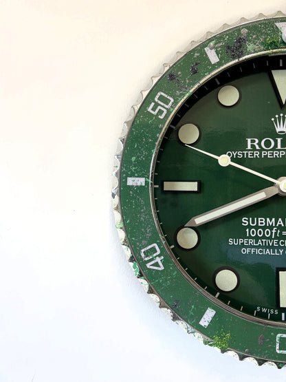 Orologio Submariner Classic Green Custom da muro