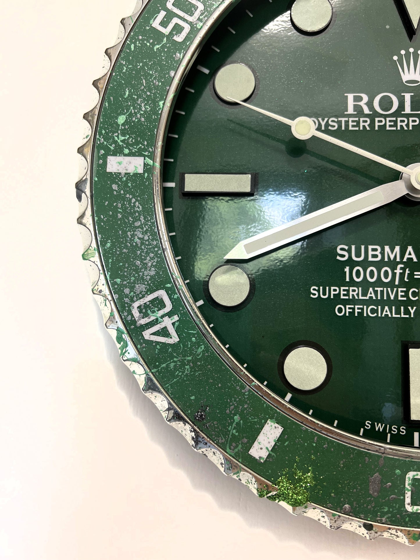 Orologio Submariner Classic Green Custom da muro