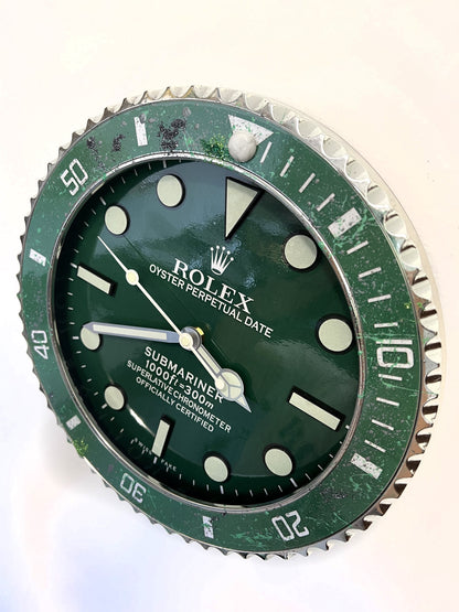 Orologio Submariner Classic Green Custom da muro