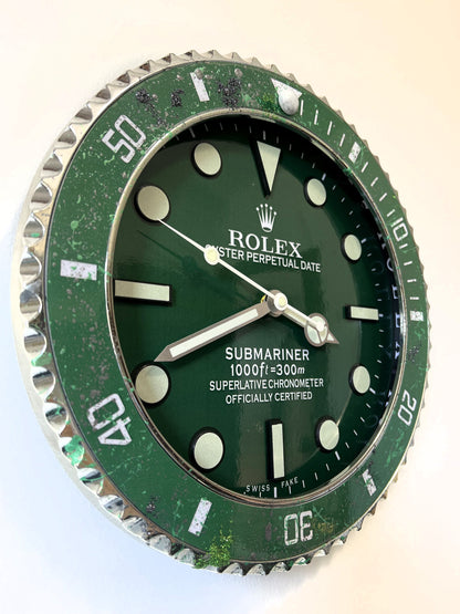 Orologio Submariner Classic Green Custom da muro