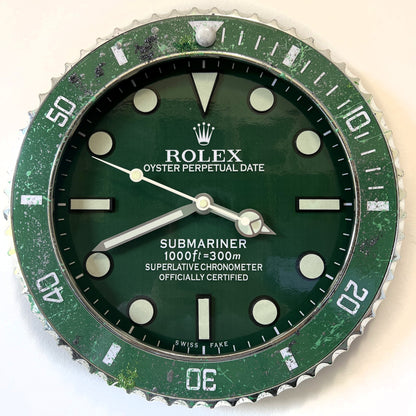 Orologio Submariner Classic Green Custom da muro