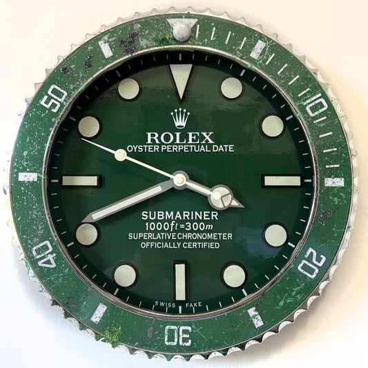 Orologio Submariner Classic Green Custom da muro