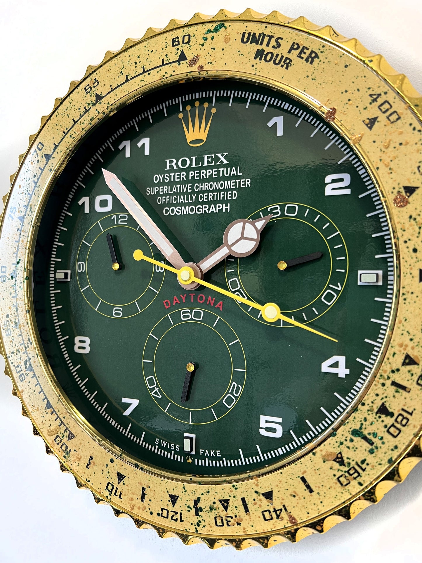 Orologio Day Green Gold Custom da muro