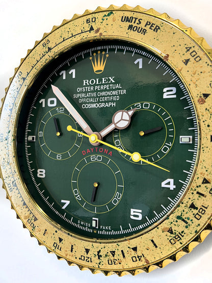 Orologio Day Green Gold Custom da muro
