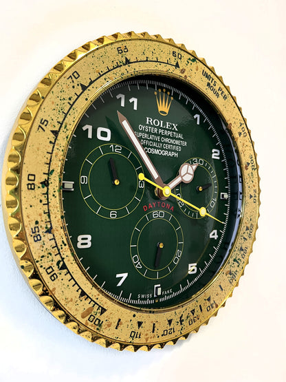 Orologio Day Green Gold Custom da muro