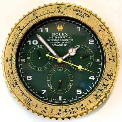 Orologio Day Green Gold Custom da muro