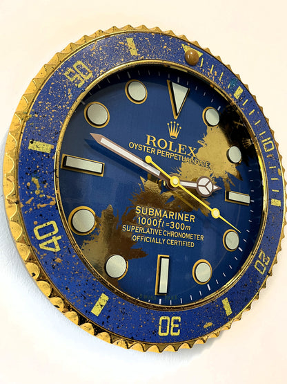 Orologio Submariner Deep Blue Custom da muro