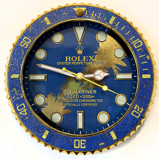 Orologio Submariner Deep Blue Custom da muro