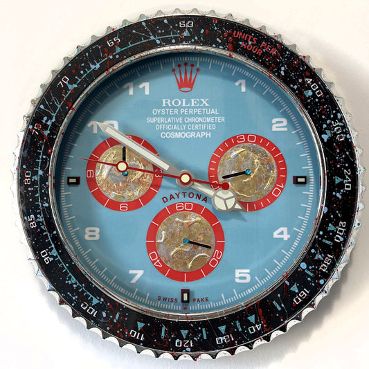 Orologio Day Dirty Blue Custom da muro