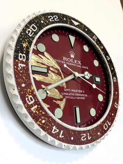 Orologio Gmt The Bordeaux World Custom da muro