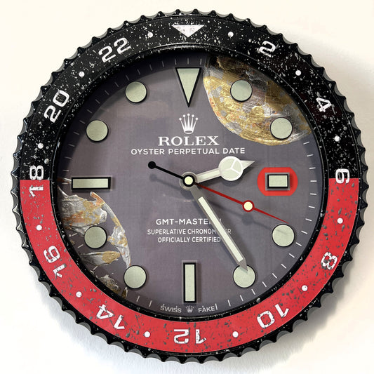Orologio Gmt The Fake World Custom da muro