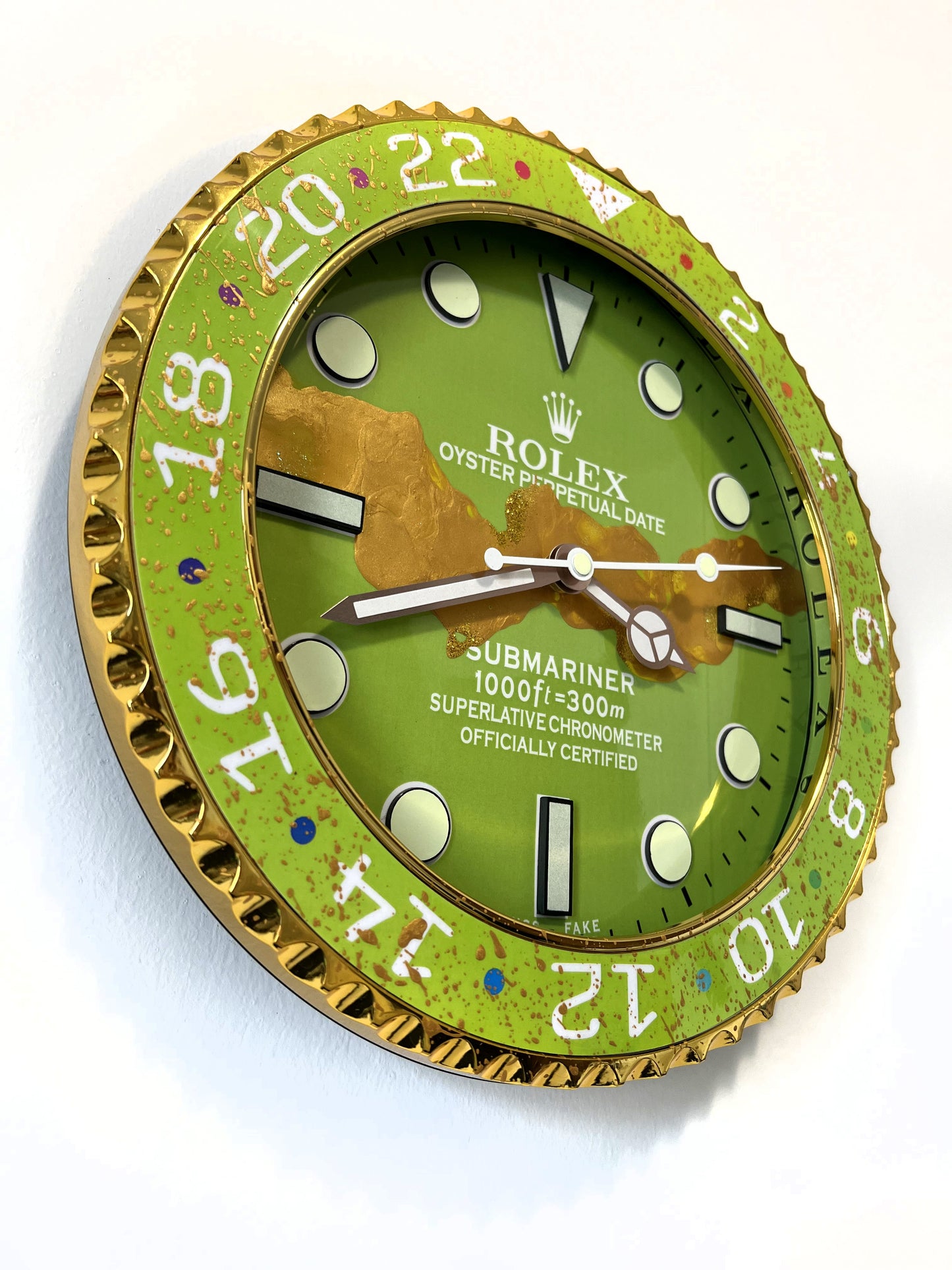 Orologio Submariner Pistacchio Custom da muro