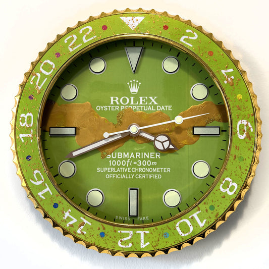 Orologio Submariner Pistacchio Custom da muro