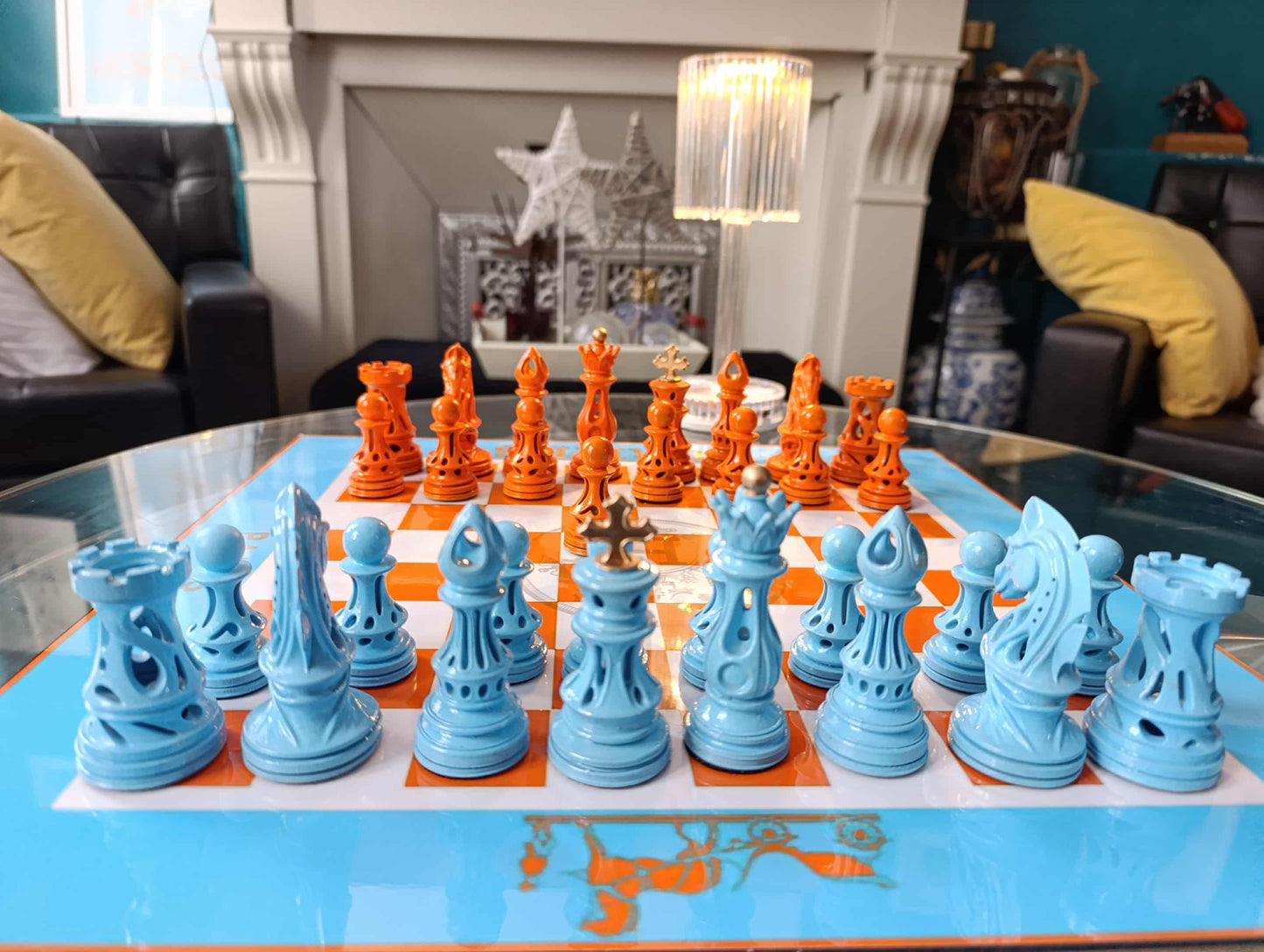 Scacchiera Hermès " Cielo Arancione " ( Kleiner Artist )