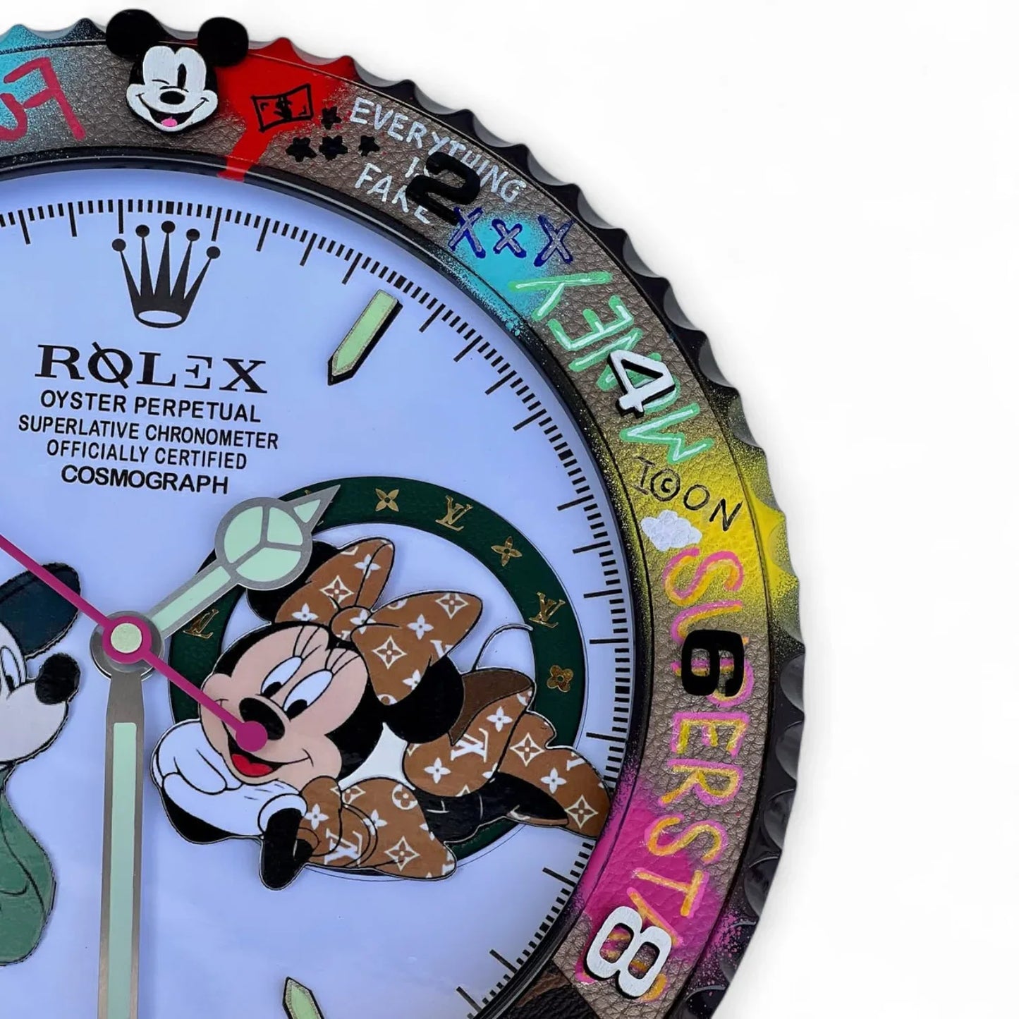 Orologio da Parete Custom Pop Art – Daytona Minnie LV Edition