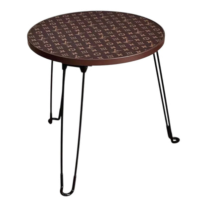 Tavolo Rotondo Pieghevole Custom Luxury Ispirato a Louis Vuitton