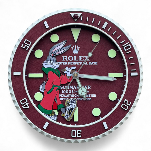 Orologio da Parete Custom – What's Up Doc? Sub Burgundy Edition | Moon24