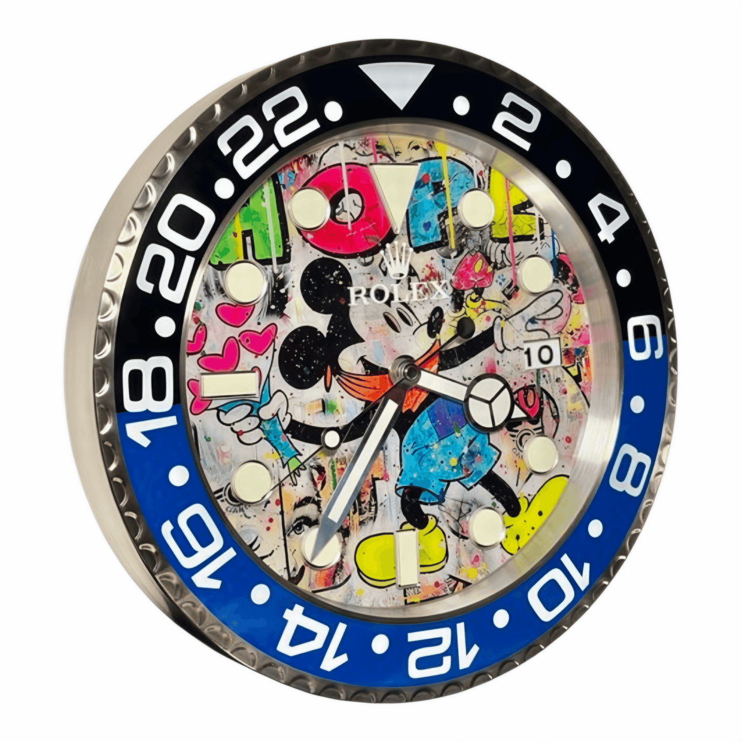 Orologio da Parete Custom Pop Art – Mickey Graffiti Gmt Edition