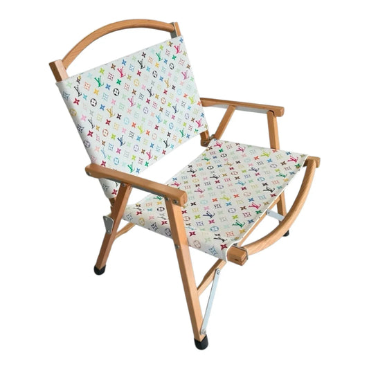 Louis Vuitton Inspired Custom Luxury Folding Armchair – Multicolor