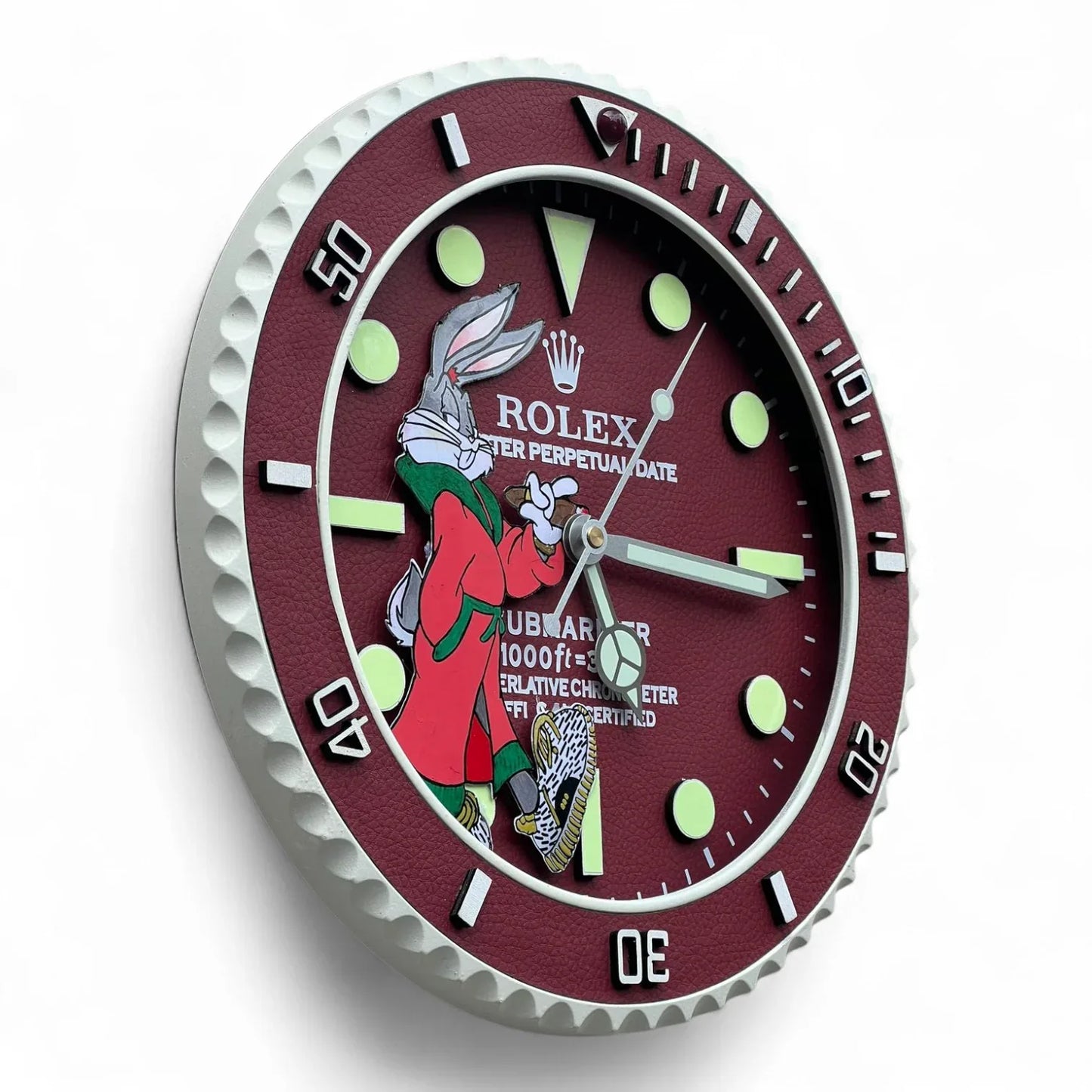 Orologio da Parete Custom – What's Up Doc? Sub Burgundy Edition | Moon24