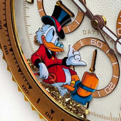 Orologio “Golden Time – Daytona Duck Edition”  Custom da Parete