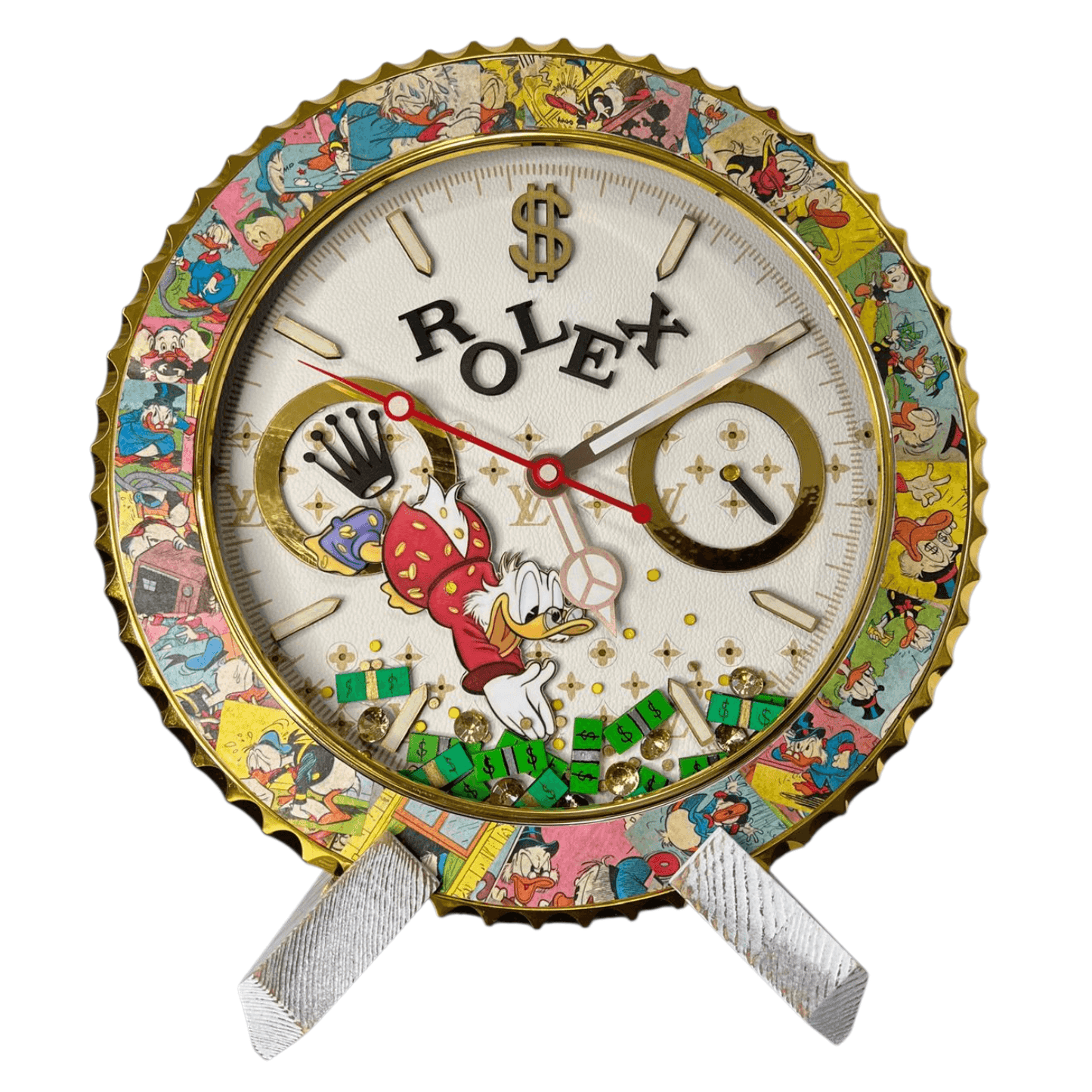 Orologio da Parete Custom Pop Art – McDuck Dollars Edition