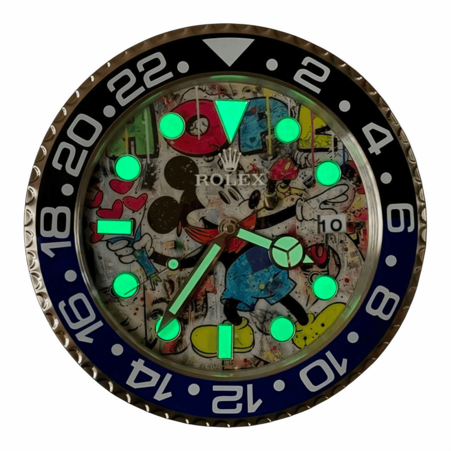 Orologio da Parete Custom Pop Art – Mickey Graffiti Gmt Edition