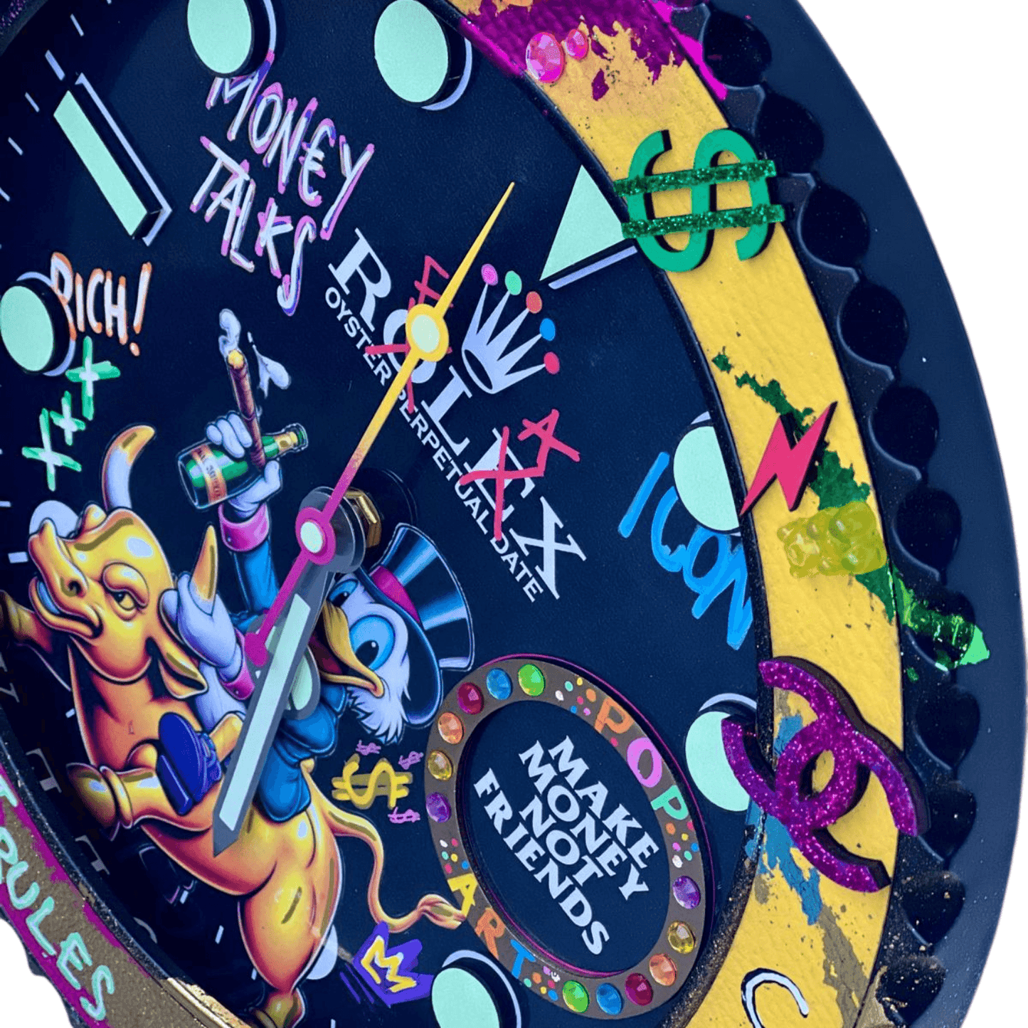 Orologio da Parete Custom Pop Art – Rich McDuck Edition