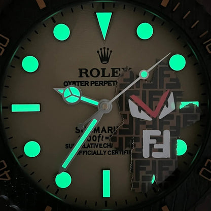 Custom Pop Art Wall Clock – Sub Tribute Fendi Edition