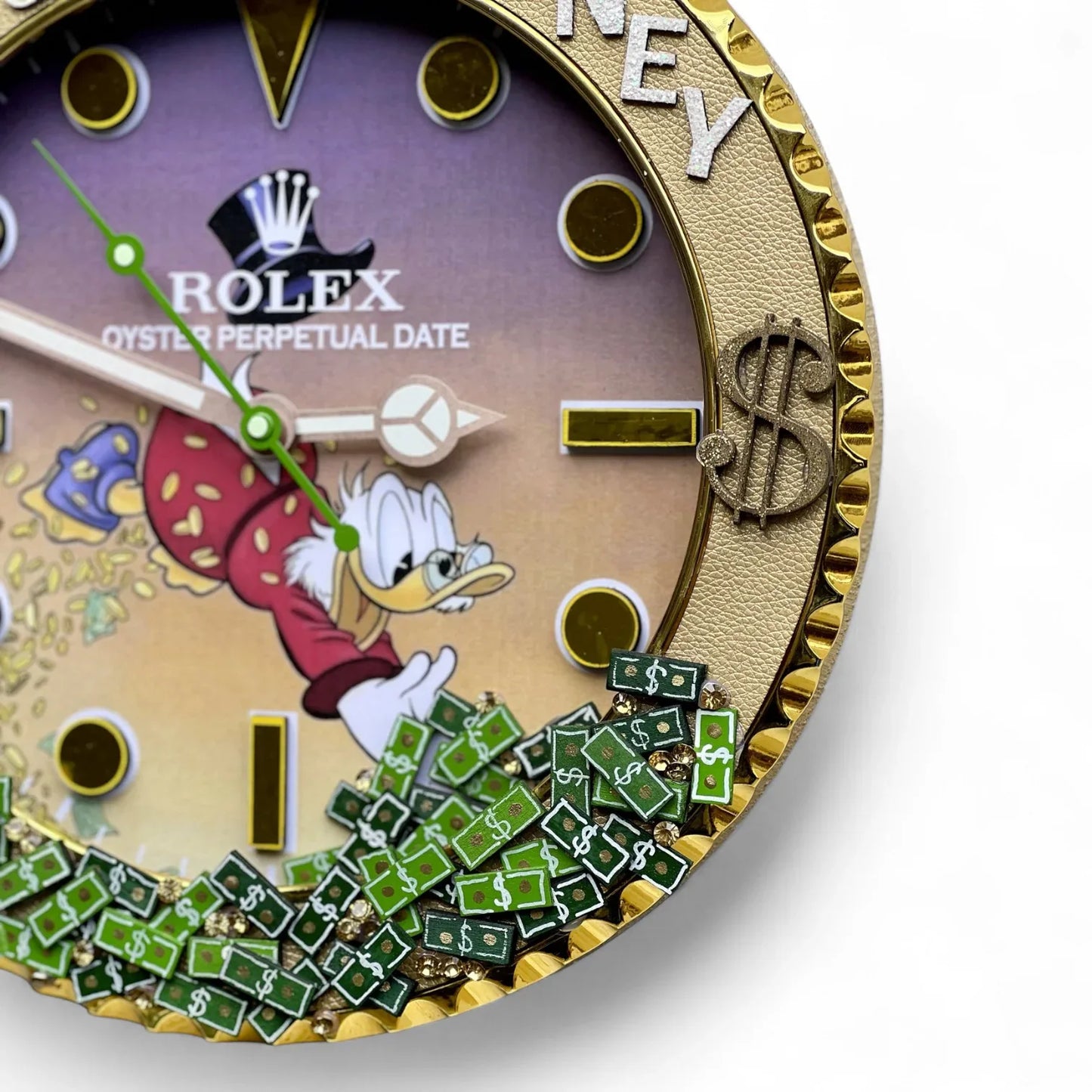 Orologio da Parete Custom Pop Art – GMT Time to Make Money Edition | Moon24