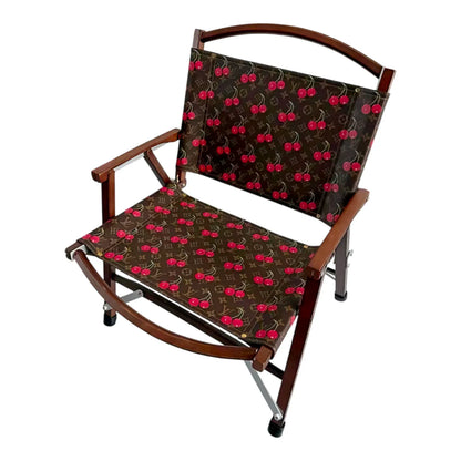Poltrona Pieghevole Custom Luxury Ispirata a Louis Vuitton – Chocolate & Tabacco