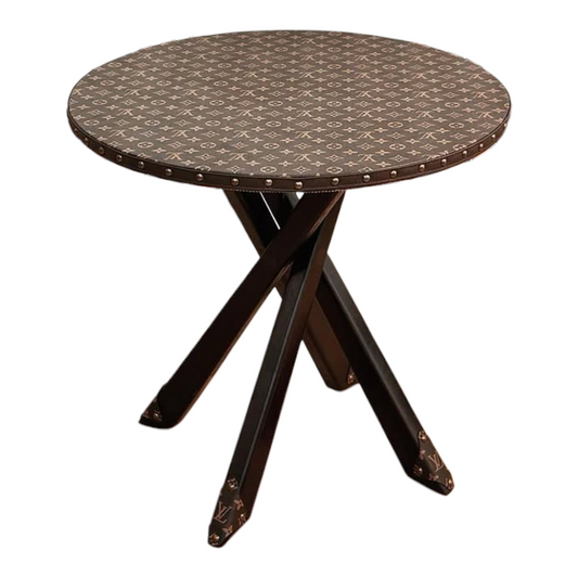 Tavolo Rotondo Chocolate Custom Luxury Ispirato a Louis Vuitton