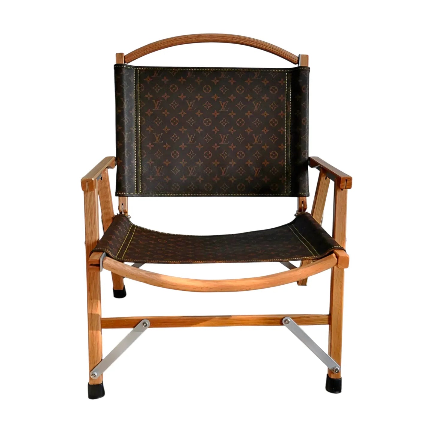 Poltrona Pieghevole Custom Luxury Ispirata a Louis Vuitton – Tabacco