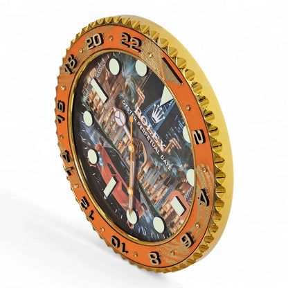 Wand-Pop-Art-Uhr Custom – GMT Street to Dubai Edition | Moon24