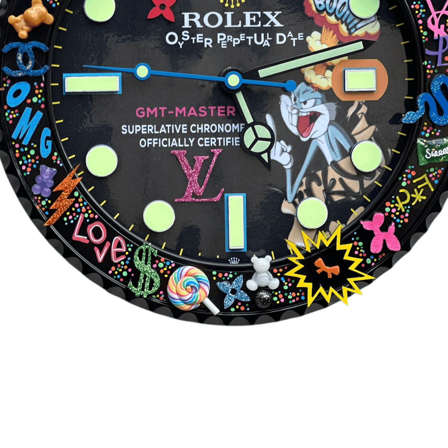 Orologio da Parete Custom Pop Art – Black Rabbit Edition