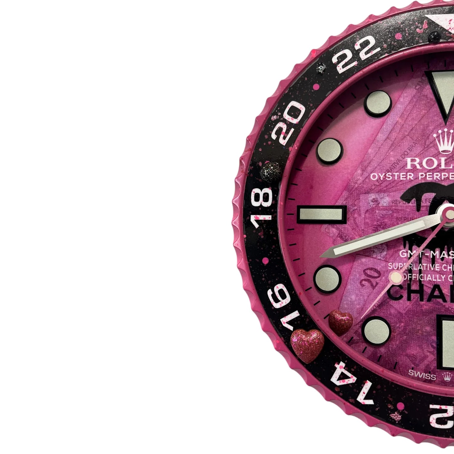 Orologio da Parete Custom – Pink Plush Edition | Moon24